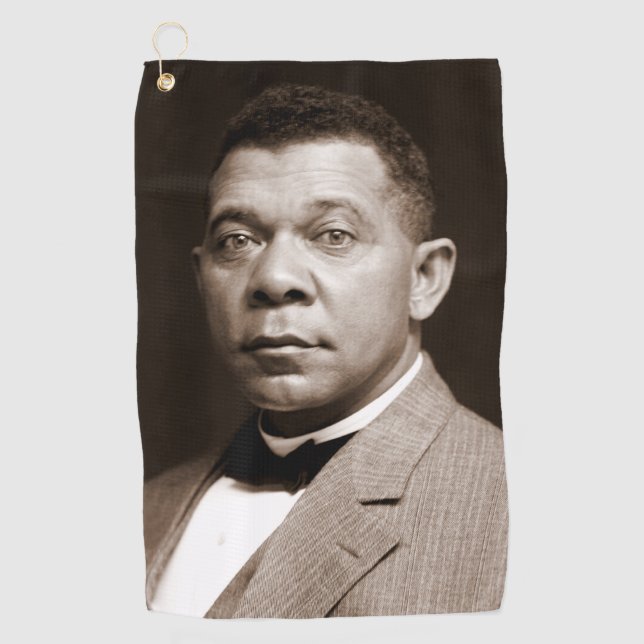 Booker Washington: Afrikanischer amerikanischer Er Golfhandtuch (Vorderseite)