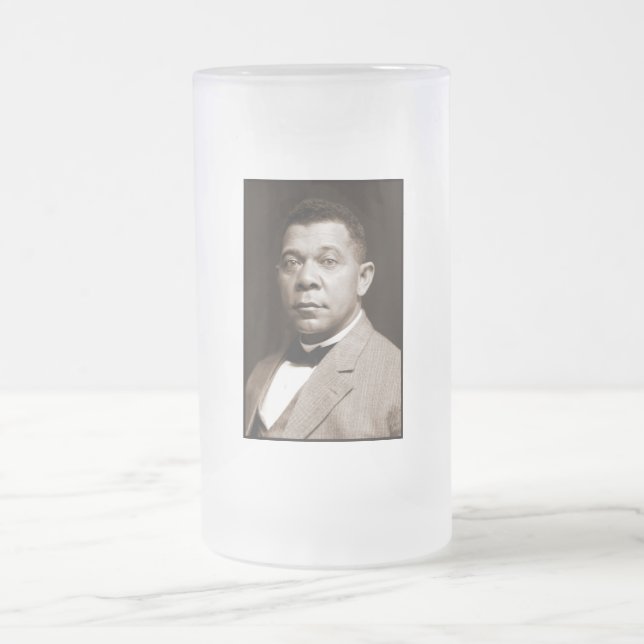 Booker Washington: Afrikanischer amerikanischer Er Mattglas Bierglas (Mittel)