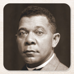Booker Washington: Afrikanischer amerikanischer Er Rechteckiger Pappuntersetzer