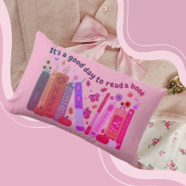 Bookish book Lovers, Orange Pumpkin & Fall Leaves Lendenkissen