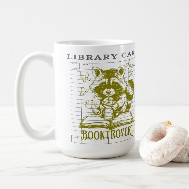Bookish Bookshelf Est. 20XX Kaffeetasse (Mit Donut)