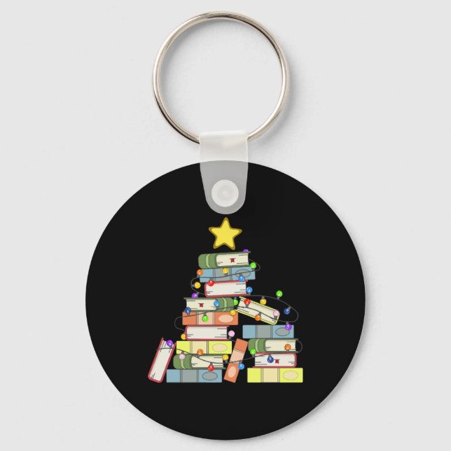Bookish Christmas Tree I Schlüsselanhänger (Vorderseite)
