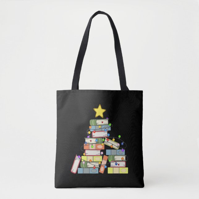 Bookish Christmas Tree I Tasche (Vorderseite)