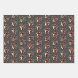 Bookish Christmas wrapping gift paper Geschenkpapier Set