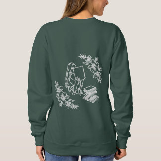 "Bookish Girl" besticktes Sweatshirt
