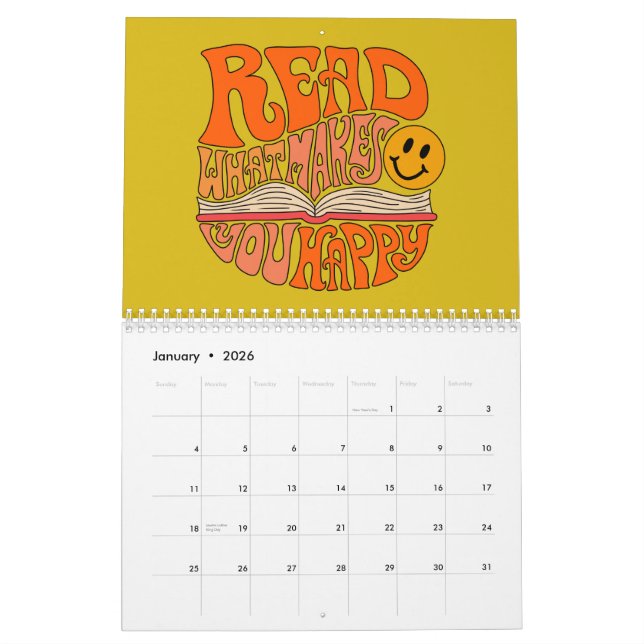 Bookish Illustrated Calendar Kalender (Jan 2026)