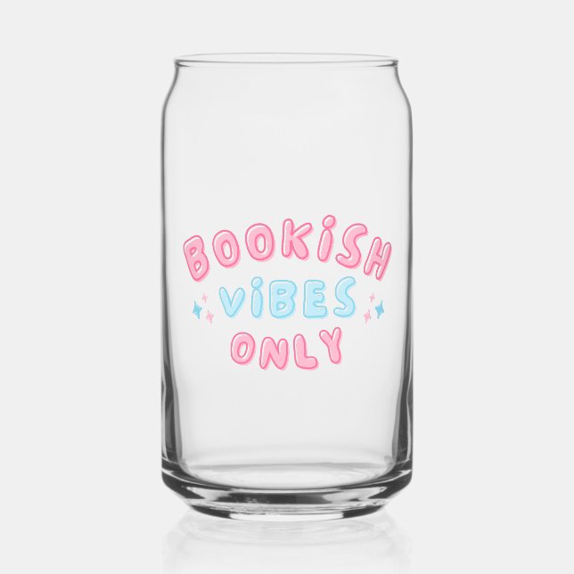 Bookish Vibes only Niedlich Typografy Groovy Dosenglas (Vorderseite)