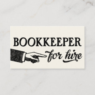 Bookkeeper Cartes de visite - N'importe quelle cou