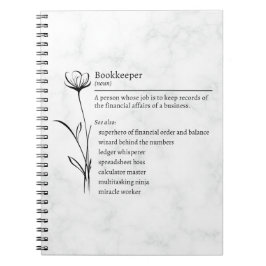 Bookkeeper Definition Funny Synonym Foto Notebook Notizblock