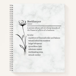 Bookkeeper Definition Funny Synonym Notebook Notizbuch
