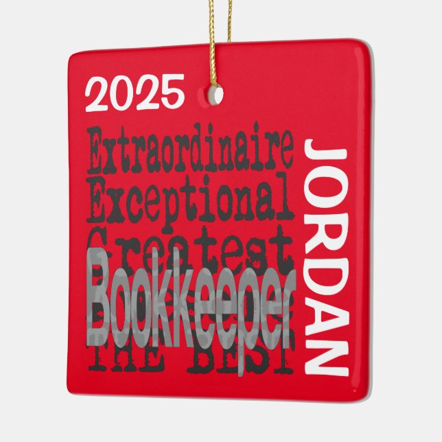 Bookkeeper Extraordinaire CUSTOM Keramikornament (Links)