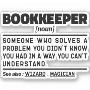 Bookkeeper Noul Tax Vorbereitung Funny Marketing Aufkleber