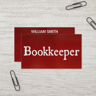 Bookkeeper Red Carte de visite