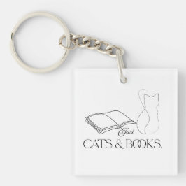 Booklet Cat Silhouette Reading Vibes Schlüsselanhänger