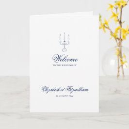 Booklet/Programm für Minimalistische Sketch-Hochze Karte