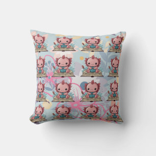 Booklover Axolotprint Kissen