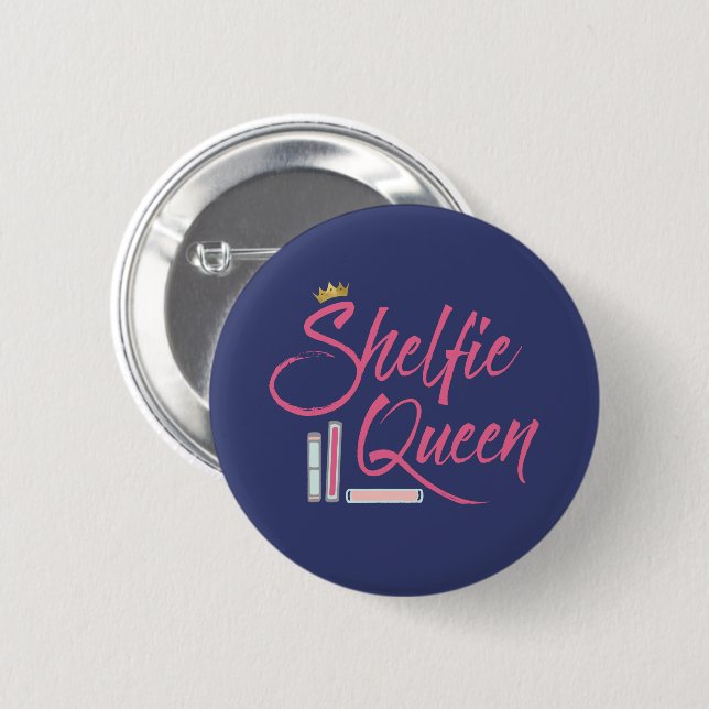 Booklover Shelfie Queen Button (Vorne & Hinten)
