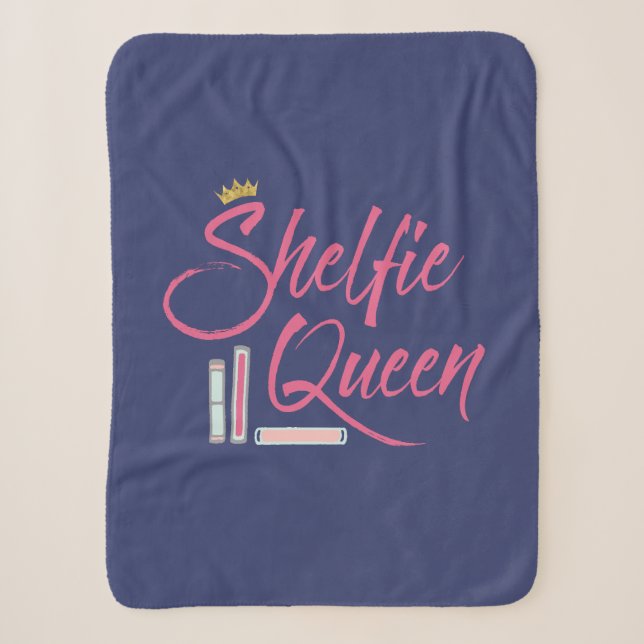 Booklover Shelfie Queen Sherpadecke (Vorderseite)