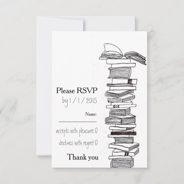 Booklovers, die Einladung UAWG Karte Wedding sind (Vorderseite)