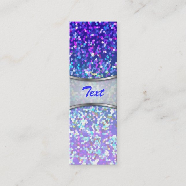 Bookmark Business Card Glitter Graphic Background Mini Visitenkarte (Vorderseite)