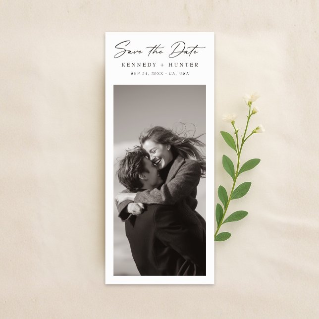 Bookmark Old Money Wedding Photo Save the Date (Von Creator hochgeladen)