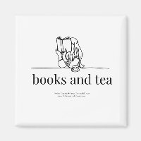 Books and Tea Magnet for Readers and Tea Drinkers