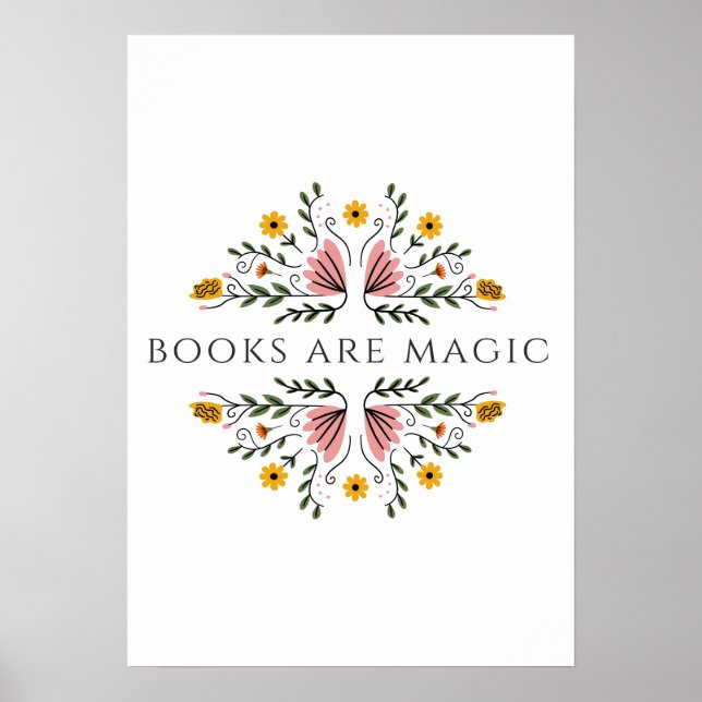 Books are Magic Sticker Poster (Vorne)
