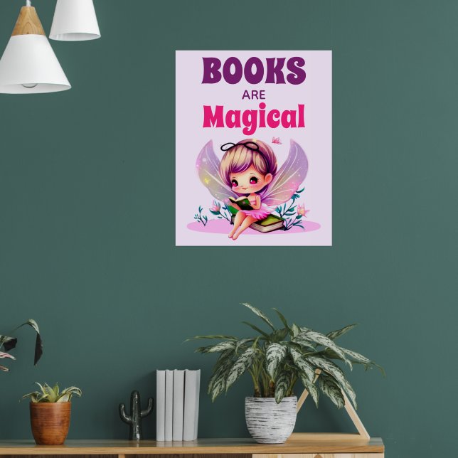 Books Are Magical Reading Poster (Wohnzimmer 1)