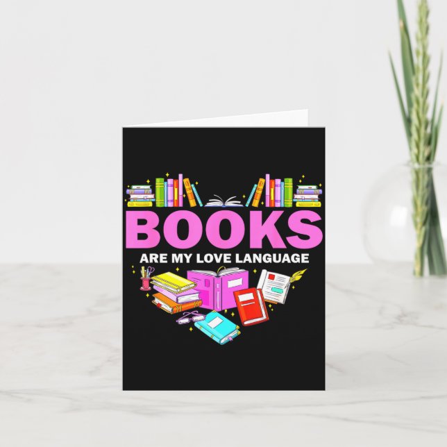 Books Are My Love Language Reading Lover Librarian Karte (Vorderseite)