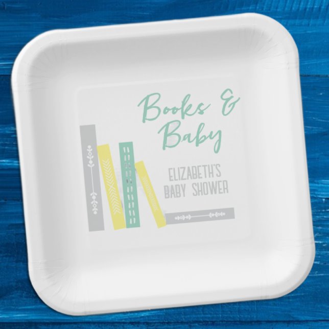 Books Baby Shower Pappteller (Von Creator hochgeladen)