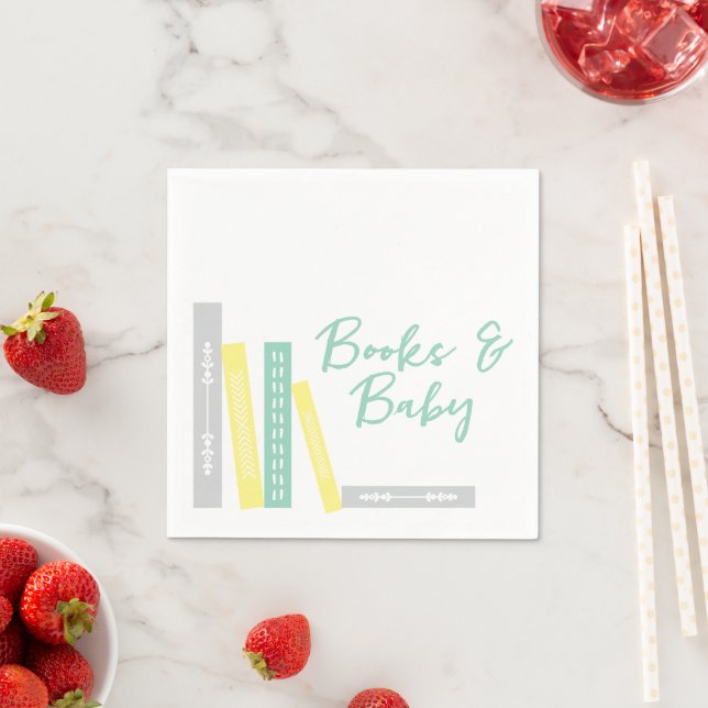 Books Baby Shower Serviette (Beispiel)