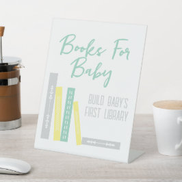 Books Baby Shower Sockelschild