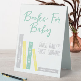 Books Baby Shower Tischaufsteller