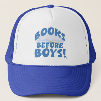 Books Before Boys Cheeky Reader Slogan Truckerkappe