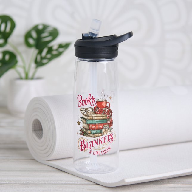 Books Blankets and Hot Cocoa  Trinkflasche (Yoga (gedreht))