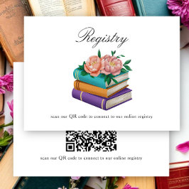 Books Bridal shower QR code for registry Begleitkarte