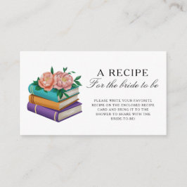 Books Bridal Shower Recipe for the bride to be Begleitkarte