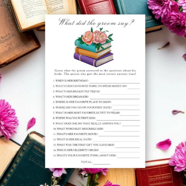 Books Bridal shower What did the groom say game (Von Creator hochgeladen)