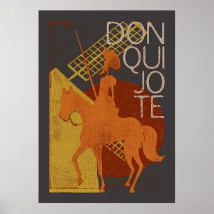 Books Collection Don Quixote Poster