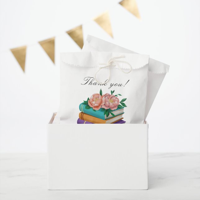 Books Floral Bridal Shower Thank you Geschenktütchen (Party)