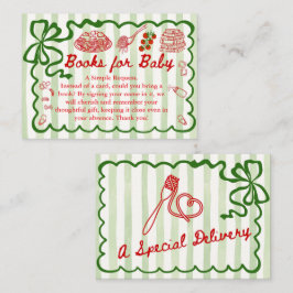 Books for Baby Green Bow Frame Enclosure Card Begleitkarte