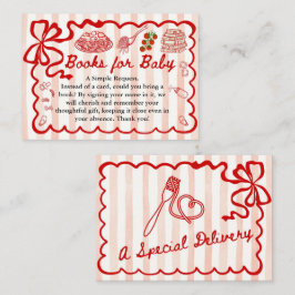 Books for Baby Red Bow Frame Enclosure Card Begleitkarte