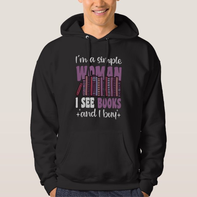 Books Friend Funny Saying Read Book Hoodie (Vorderseite)