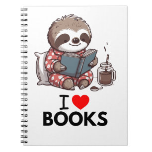 Books Lover Geschenke I love Books für Lesefans Notizblock