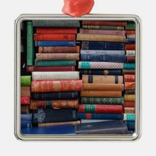 Books Read Love Old Books Ornament Aus Metall