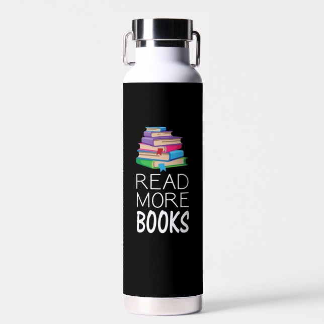 Books - Read More Books Trinkflasche (Vorne)