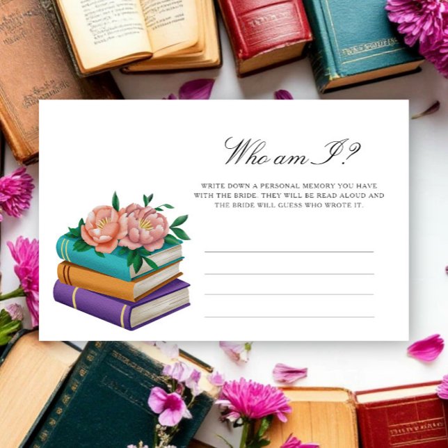 Books - Who am I bridal shower game Briefpapier (Von Creator hochgeladen)