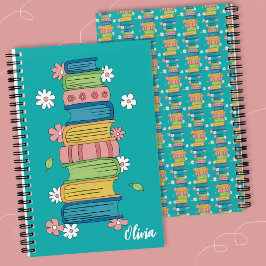 Bookstack und Blume Aquamarines SpiralNotebook kid Notizbuch