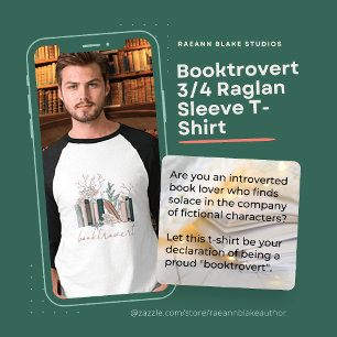 Booktrovert 3/4 Raglan-Ärmel T-Shirt