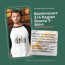Booktrovert 3/4 Raglan Sleeve T - Shirt